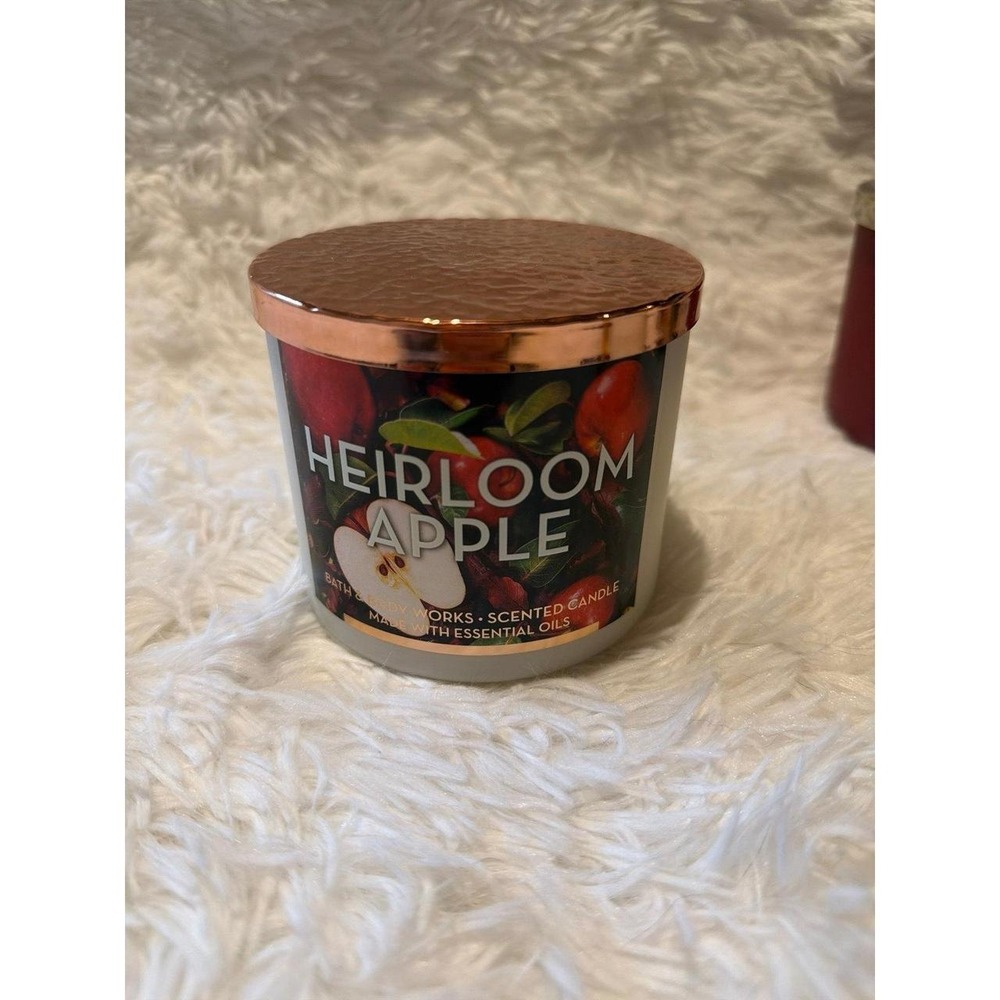 heirloom apple bath body works candle 3 wick